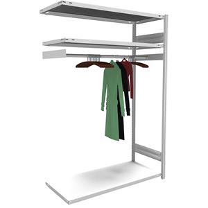 hofe Garderobe-inhaakstelling, h x b x d = 2000 x 1300 x 600 mm, aanbouwstelling