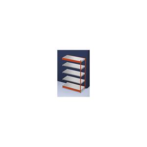 hofe Robuuste inhaakstelling, enkelzijdig, stellinghoogte 2000 mm, oranje / verzinkt, legbordbreedte 1325 mm, aanbouwstelling, breedte x diepte = 1325 x 600 mm