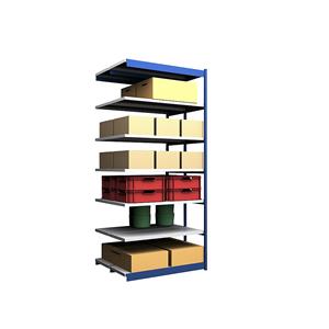 hofe Robuuste inhaakstelling, dubbelzijdig, stellinghoogte 3000 mm, blauw / verzinkt, legbordbreedte 1325 mm, aanbouwstelling, breedte x diepte = 1325 x 500 mm