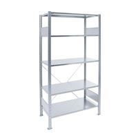 EUROKRAFTpro Steckregal, einreihig Fachboden-BxT 1000 x 600 mm verzinkt, Höhe 2000 mm, Anbauregal