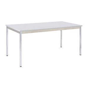 EUROKRAFTbasic Universele tafel, rechthoekig, b x h = 1200 x 740 mm, diepte 600 mm, blad lichtgrijs, frame verchroomd