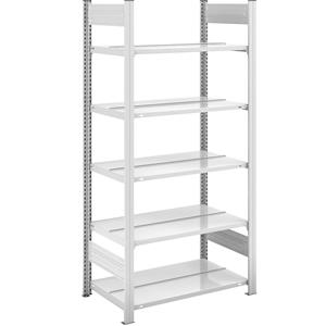 hofe Dossier-inhaakstelling, RAL 7035, stellinghoogte 1750 mm, dubbelzijdig, basisstelling, b x d = 750 x 600 mm