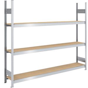 hofe Grootvak-inhaakstelling met spaanplaten, hoogte 2000 mm, breedte 2250 (2 x 1125) mm, veldlast 1200 kg, diepte 400 mm, basisstelling