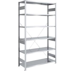 EUROKRAFTpro Grootvak-inhaakstelling, verzinkt, hoogte 2500 mm, veldlast 2500 kg, basisstelling, b x d = 1300 x 600 mm