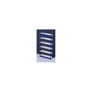 hofe Robuuste inhaakstelling, enkelzijdig, stellinghoogte 2500 mm, blauw / verzinkt, legbordbreedte 1325 mm, aanbouwstelling, breedte x diepte = 1325 x 400 mm