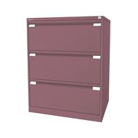 Bisley Hängeregistraturschrank, 2-bahnig 3 Schübe, DIN A4 pink