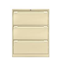 Bisley Hängeregistraturschrank, 2-bahnig 3 Schübe, DIN A4 hellelfenbein