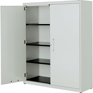 mauser Vleugeldeurkast, h x b = 1516 x 1200 mm, stalen blad, 3 legborden, lichtgrijs / lichtgrijs / lichtgrijs