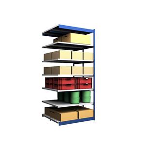 hofe Robuuste inhaakstelling, dubbelzijdig, stellinghoogte 3000 mm, blauw / verzinkt, legbordbreedte 1325 mm, aanbouwstelling, breedte x diepte = 1325 x 600 mm