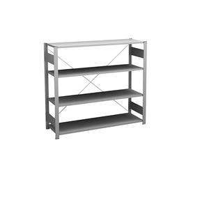 Hofe Sideboard-Steckregal, verzinkt Höhe 1200 mm, 4 Böden, Grundregal Bodentiefe 400 mm, Fachlast 180 kg