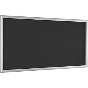 Vitrinekast voor binnen- en buitentoepassing, deuropening 180° naar beneden, extra groot, b x h = 2000 x 1025 mm, achterwand antracietgrijs RAL 7016