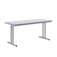 Inklapbare tafel, met extra sterk tafelblad, hoogte 720 mm, 1600 x 700 mm, frame lichtgrijs, blad lichtgrijs