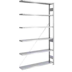 Hofe Großfach-Steckregal Höhe 2500 mm Anbauregal, Fachlast 200 kg, verzinkt