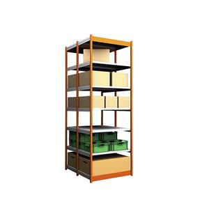 hofe Robuuste inhaakstelling, dubbelzijdig, stellinghoogte 3000 mm, oranje / verzinkt, legbordbreedte 1025 mm, basisstelling, breedte x diepte = 1025 x 600 mm