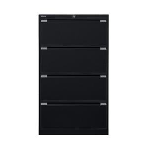 BISLEY Hangmappenkast, 2-baans, 4 laden, A4, gitzwart