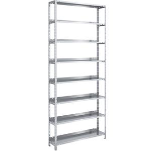 Hofe Akten-Schraubregal, verzinkt Regalhöhe 2550 mm Grundregal, Breite x Tiefe 1000 x 300 mm