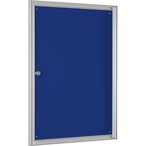 Vitrinekast BASIC, voor 4 x A4, gentiaanblauw