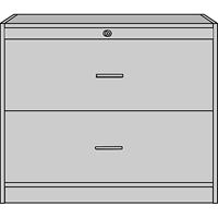 EUROKRAFTpro Hängeregistraturschrank 2 Schübe, 2-bahnig, HxBxT 820 x 1000 x 420 mm Buche-Dekor