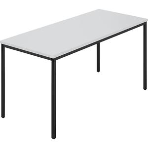 Rechthoekige tafel, vierkante buis met coating, b x d = 1400 x 700 mm, grijs / antracietkleurig