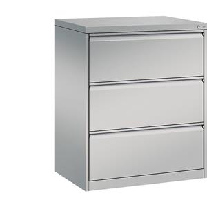 C+P Kaartsysteemkast ACURADO, 2 rijen, 3 laden, blank aluminiumkleurig