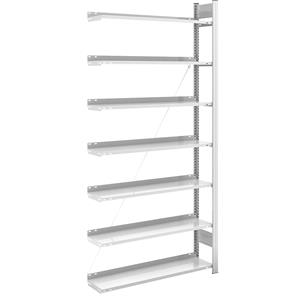 hofe Dossier-inhaakstelling, RAL 7035, stellinghoogte 2350 mm, enkelzijdig, aanbouwstelling, b x d = 1000 x 300 mm