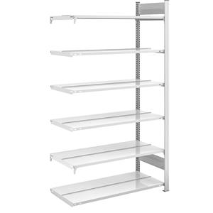 hofe Dossier-inhaakstelling, RAL 7035, stellinghoogte 2000 mm, dubbelzijdig, aanbouwstelling, b x d = 1000 x 600 mm