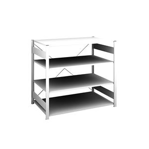 hofe Lage inhaakstelling, lichtgrijs, hoogte 1200 mm, 4 legborden, basisstelling, legborddiepte 800 mm, vakdraagvermogen 190 kg