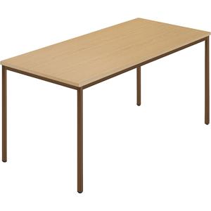 Rechtecktisch, Vierkantrohr BxT 1500 x 800 mm Buche natur / braun