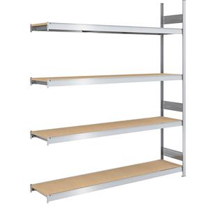 hofe Grootvak-inhaakstelling met spaanplaten, hoogte 2500 mm, breedte 2000 mm, veldlast 1750 kg, diepte 500 mm, aanbouwstelling