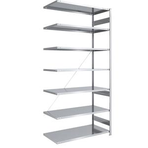 EUROKRAFTpro Grootvak-inhaakstelling, verzinkt, hoogte 3000 mm, veldlast 1700 kg, lichte constructie, aanbouwstelling, b x d = 1300 x 800 mm