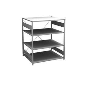 Hofe Sideboard-Steckregal, verzinkt Höhe 1200 mm, 4 Böden, Grundregal Bodentiefe 800 mm, Fachlast 130 kg