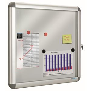 Smit Visual Binnen-/buitenvitrine Rondo, vleugeldeur, 4xA4