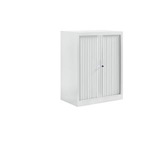 EUROKRAFTpro Roldeurkast, b x d = 800 x 450 mm, hoogte 1050 mm, lichtgrijs