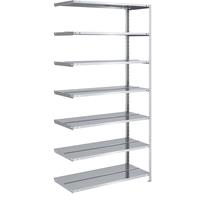 Hofe Leicht-Lagerschraubregal, verzinkt Regalhöhe 2200 mm, Bodenbreite 1000 mm Tiefe 600 mm, Anbauregal