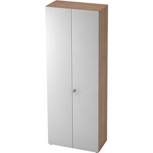 ANNY-AC - Dossierkast met akoestische achterwand, h x b x d = 2156 x 800 x 420 mm, 5 legborden, notenhoutdecor