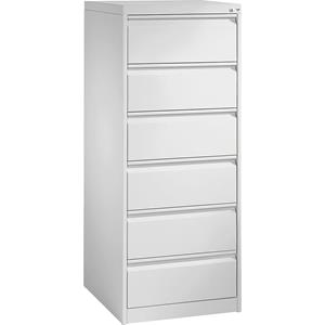 Cp Karteikartenschrank ACURADO 2-bahnig, 6 Schübe lichtgrau