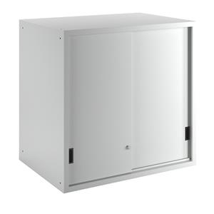 Lista Aufsatzschrank mit Schiebetüren Türen aus Vollblech HxBxT 1000 x 1023 x 725 mm, lichtgrau