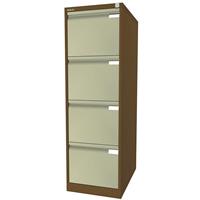 Bisley Hängeregistraturschrank, 1-bahnig 4 Schübe, DIN A4 sepiabraun/creme