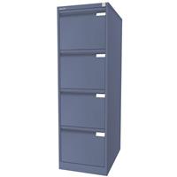 Bisley Hängeregistraturschrank, 1-bahnig 4 Schübe, DIN A4 blau