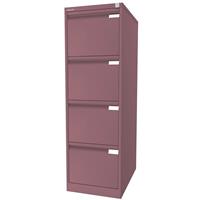 Bisley Hängeregistraturschrank, 1-bahnig 4 Schübe, DIN A4 pink
