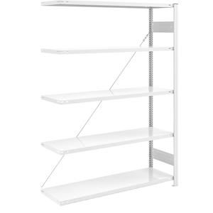 EUROKRAFTpro AntiBak-Steckregal, antibakteriell Regalhöhe 2000 mm, Anbauregal Fachbodenbreite 1300 mm, Fachbodentiefe 500 mm