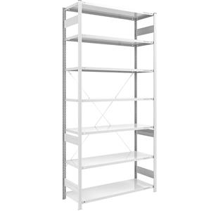 EUROKRAFTpro Grootvak-inhaakstelling, lichtgrijs RAL 7035, stellinghoogte 3000 mm, veldlast 1700 kg, basisstelling, breedte x diepte = 1300 x 600 mm