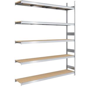 hofe Grootvak-inhaakstelling met spaanplaten, hoogte 3000 mm, breedte 2250 (2 x 1125) mm, veldlast 2000 kg, diepte 500 mm, aanbouwstelling