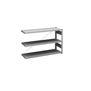 Hofe Sideboard-Steckregal, verzinkt Höhe 825 mm, 3 Böden, Anbauregal Bodentiefe 400 mm, Fachlast 180 kg