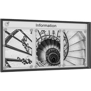Vitrinekast METALLIC, dwarsformaat, voor 3 x A4