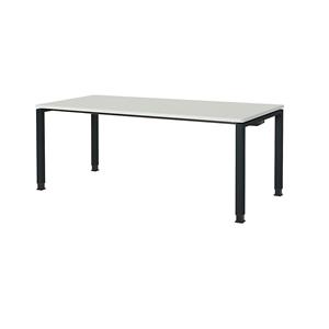 mauser Rechthoekige tafel, voetvorm van vierkante buis, h x b x d = 680 - 760 x 1800 x 800 mm, tafelblad kunststof gecoat, blad lichtgrijs, onderstel antracietgrijs