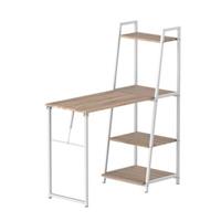 HOMCOM Schreibtisch mit Regal braun/weiß