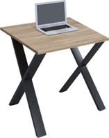 VCM Schreibtisch Computertisch Arbeitstisch Büro Möbel PC Tisch Lona X, 80 x 80 cm braun