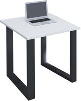 VCM Schreibtisch Computertisch Arbeitstisch Büro Möbel PC Tisch Lona, 80 x 80 cm weiß