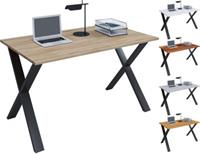 VCM Schreibtisch Computertisch Arbeitstisch Büro Möbel PC Tisch Lona X, 140 x 80 cm braun